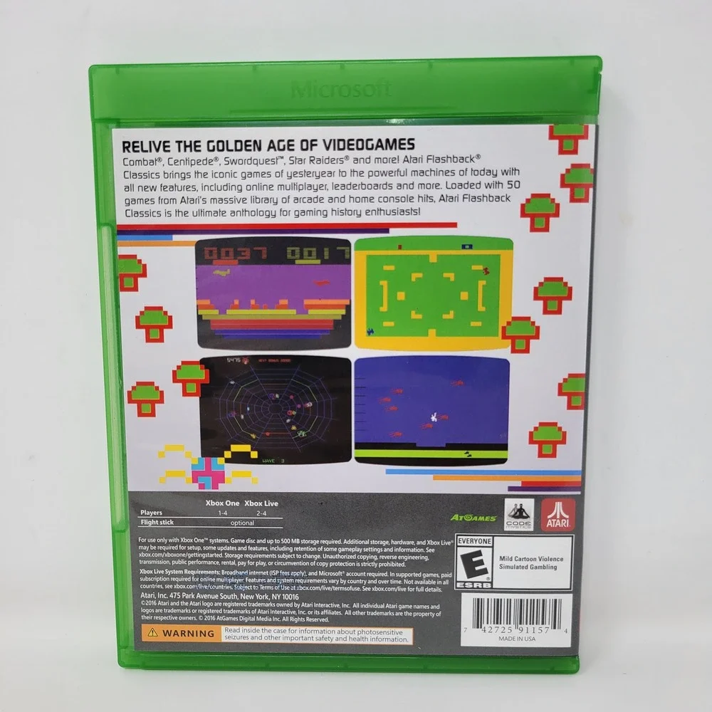 Atari Flashback Classics Vol 1 Xbox One 50 Games Retro Arcade Compilation 2016